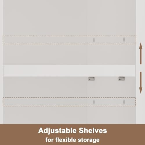 ChooChoo Narrow Bathroom Storage Cabinet with Adjustable Shelves and Drawer