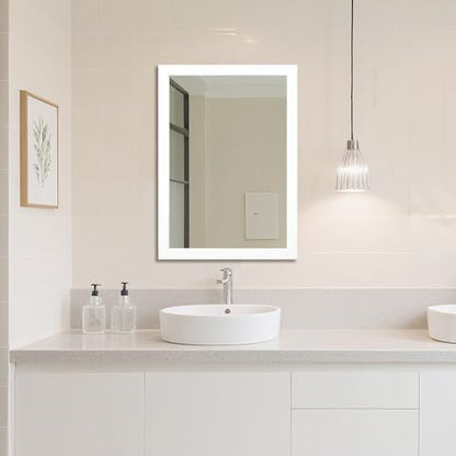 Bathroom Mirror for Over Sink 36x24 Inch Rectangular Wall Mirror, White