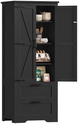 TEENFON Storage Cabinet with Doors & Adjustable Shelf
