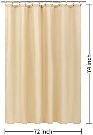 ALYVIA SPRING 72x74 Long Waterproof Fabric Shower Curtain or Liner Khaki