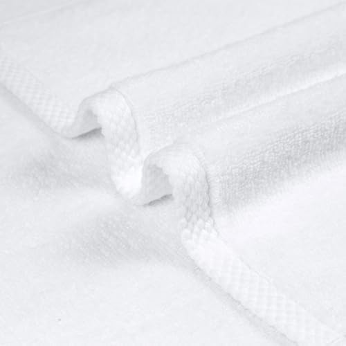 Amazon Basics 8-Pack Soft, Highly Absorbent, Quick-Dry Hand Towels, 100% Cotton, 28" x 16", White