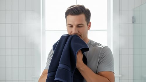 6 Piece Bath Towel Set, 2 Bath, 2 Hand, 2 Washcloths, Navy Blue