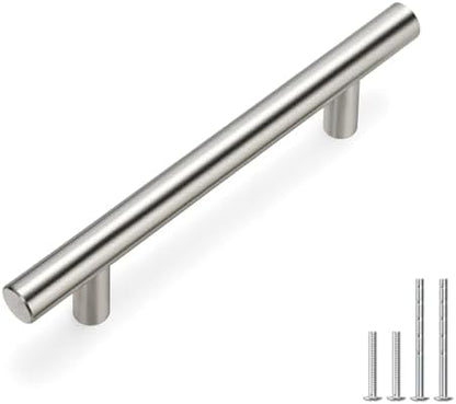 homdiy Brushed Nickel Cabinet Pull Kitchen Cabinet Handles HD201SN Drawer Pulls Brushed Nickel Cabinet Door Handles, 30Pack 3-1/2in Hole Centers Kitchen Door Handles for Cabinets