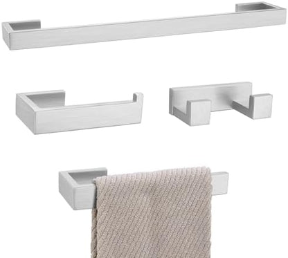 Lairuier Brushed Nickel Bathroom Accessories, 23.6 inches Towel Bar Set