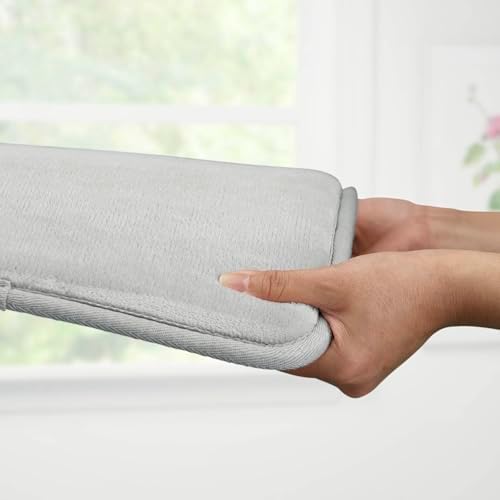 Memory Foam Bath Mat Non Slip Absorbent Super Cozy Velvet Bathroom Rug Carpet (22 inches X 42 inches, Silver)