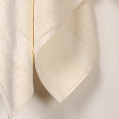 SUPERIOR Egyptian Cotton Plush & Absorbent, Bath Towel Set of 2, Cream