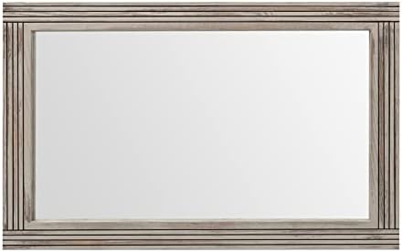 YOSHOOT Hand-Made Wooden Spliced Wall Mirror for Bathroom, Rustic Farmhouse Vanity Mirror, Décor Wall Art, Solid Wood Frame, Vertical or Horizontal Hanging, 60" x 30", Grey
