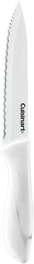 Cuisinart C55-10PWM Ceramic Coated Knife Set with Blade Guard Sheaths (10- Piece Set) in Faux Marble