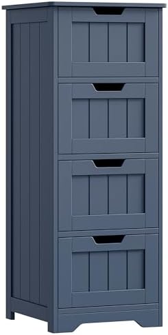 FOTOSOK Bathroom Storage Cabinet with 4 Drawers, Small Bathroom Cabinet