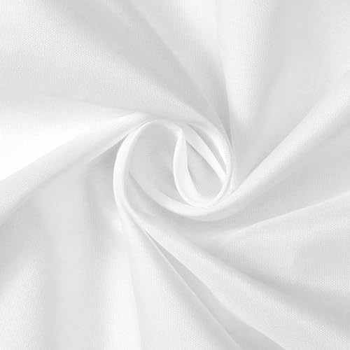N&Y HOME Fabric Shower Curtain Liner Extra Long 72 x 84 Inches, White