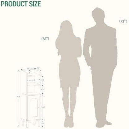 Hzuaneri Bathroom Storage Cabinet, Small Corner Floor Cabinet