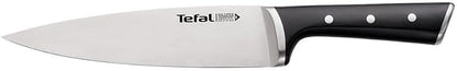 Tefal Ice Force Stainless Steel Chef Knife - 20cm - Premium Design, Long Lasting Performance - K2320214,Silver/Black