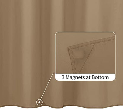 ALYVIA SPRING Waterproof Fabric Shower Curtain or Liner Coffee Brown, 72x72
