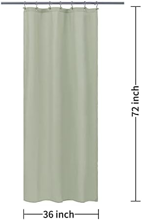 ALYVIA SPRING Stall Waterproof Fabric Shower Curtain or Liner Sage, 36x72
