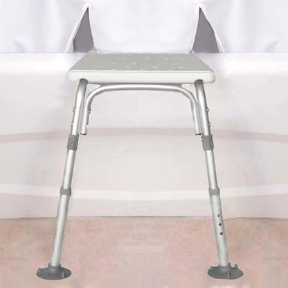 Middle Split Shower Curtain for Shower Chair Transfer Bench, 80"x80" White