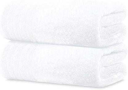 Tens Towels 2 Piece Extra Large Bath Sheets 35 x 70 Inches, White