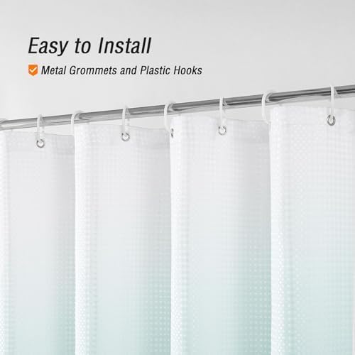Gibelle Teal Ombre Fabric Shower Curtain for Bath Decor, 72 x 72