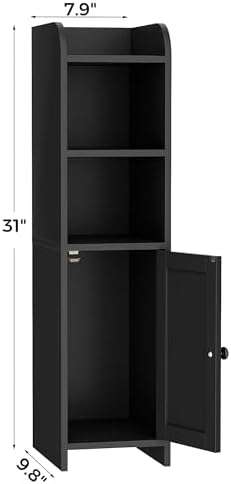 Homhedy Small Bathroom Storage Cabinet, Narrow Toilet Paper Cabinet