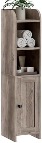 Homhedy Small Bathroom Storage Cabinet, Narrow Toilet Paper Cabinet