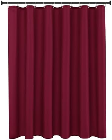 Fabric Shower Curtain Liner 72x84-Burgundy Extra Long Shower Liners