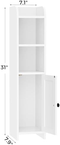 Homhedy Small Bathroom Storage Cabinet, Narrow Toilet Paper Cabinet