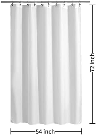 ALYVIA SPRING 54x72 Stall Waterproof Fabric Shower Curtain or Liner White