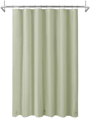 Mrs Awesome Sage Shower Curtain Liner with 3 Magnets, 72x72