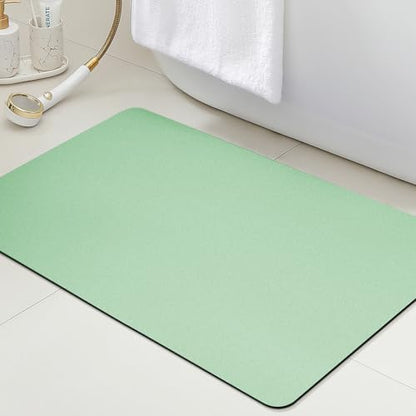 ACCUMTEK Non Slip Bath Mat, Thin Bathroom Rugs Fit Under Door, Quick Dry Bath Mats, Machine Washable Bath Rugs for Bathroom, Bathtub & Kitchen, Bathtub, Sage Green/Solid/36 x24