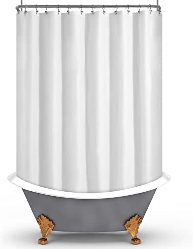 Mrs Awesome White Clawfoot Tub Shower Curtain or Liner 180x70 Extra Wide