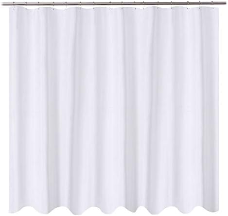 N&Y HOME Fabric Shower Curtain Liner 96 x 78 inch XL Size, White