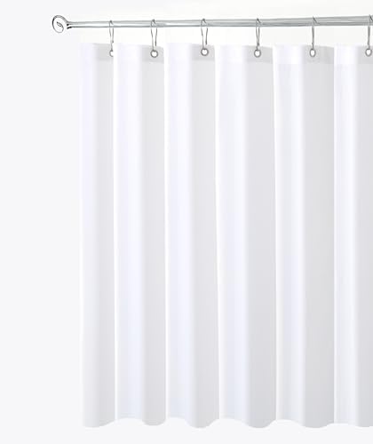 Fabric Shower Curtain Liner 72"W x 96"L-White Extra Long Shower Liners