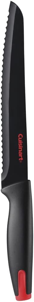 Cuisinart Advantage Nonstick Ceramic-Coated Knife Set, 7-Piece Acrylic Block Stainless Steel Knives for Precise Cutting, Durable Kitchen Knife Set with Ergonomic Handles, C55-7PCE