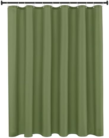 Fabric Shower Curtain Liner 72x72 Inch-Sage Standard Size Shower Liners