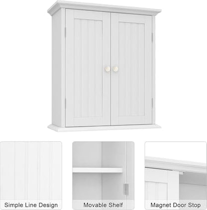 ChooChoo Bathroom Wall Cabinet Set of 2, Over The Toilet