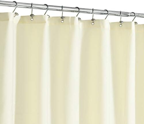 N&Y HOME Fabric Shower Curtain or Liner with Magnets, Sand