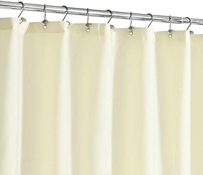 N&Y HOME Fabric Shower Curtain or Liner with Magnets, Sand
