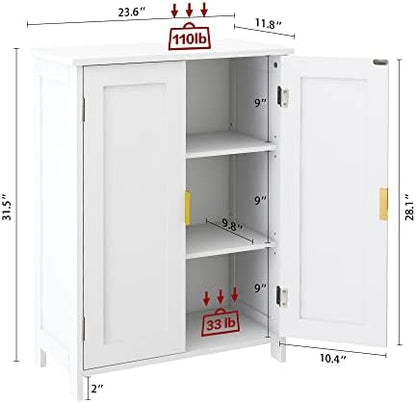 TaoHFE White Bathroom Storage Cabinet,Bathroom Cabinets Freestanding