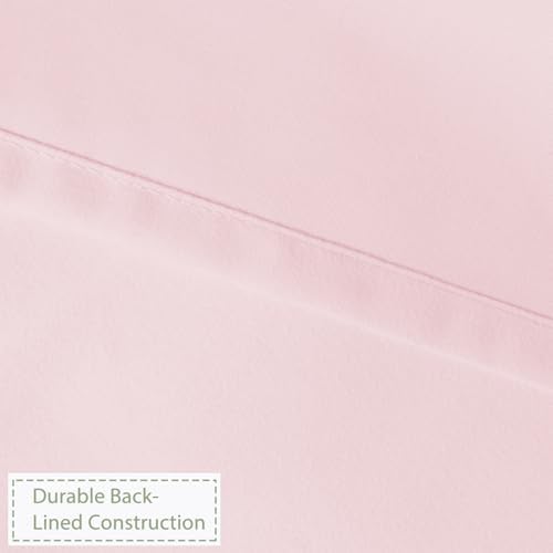 Farmhouse Ruffle Shower Curtain, Peach Pink, 72 x 72 in
