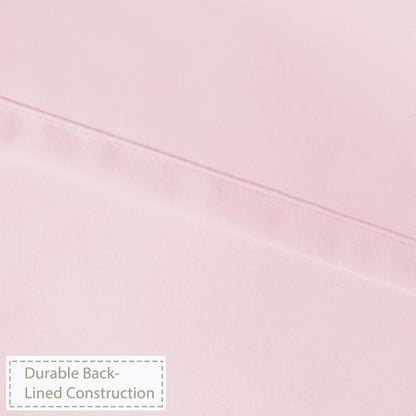 Farmhouse Ruffle Shower Curtain, Peach Pink, 72 x 72 in
