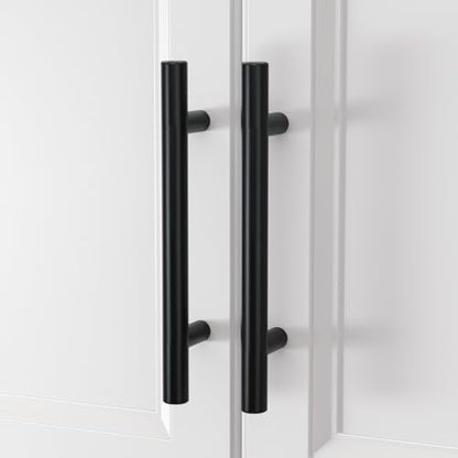 homdiy Black Cabinet Handles 20Pack 5inch Hole Center Kitchen Drawer Pulls and Knobs Stainless Steel Cabinet Hardware for Bathroom, Cupboard