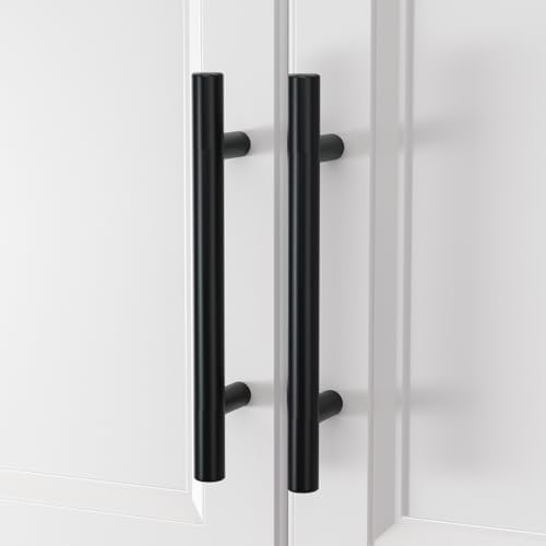 homdiy Black Cabinet Handles 30Pack 3inch Hole Center Kitchen Drawer Pulls and Knobs Stainless Steel Cabinet Hardware for Bathroom, Cupboard