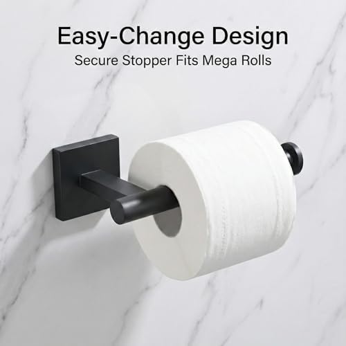 16 in 5-Piece Bathroom Hardware Set, Matte Black