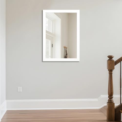 Bathroom Mirror for Over Sink 36x24 Inch Rectangular Wall Mirror, White