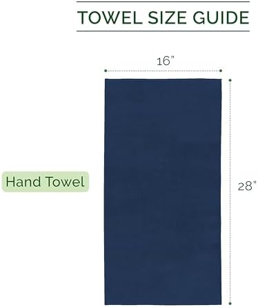 Elegant Comfort Luxury 100% Turkish Cotton Corduroy Ribbed 4 Pack Hand Towel Set 16 x 28 Inch - Absorbent, Super Soft, Quick Dry, Premium Towels for Bathroom, Gym, Spa and Hotel Use, Navy