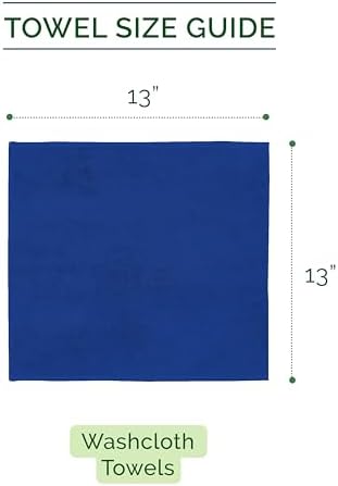 Elegant Comfort 100% Turkish Cotton Corduroy Ribbed Luxury Washcloths 6 Pack Soft 13 x 13 Inch - Higly Absorbent, Durable, Quick Dry, Spa Premium Hotel Quality for Bathroom or Travel, Royal Blue