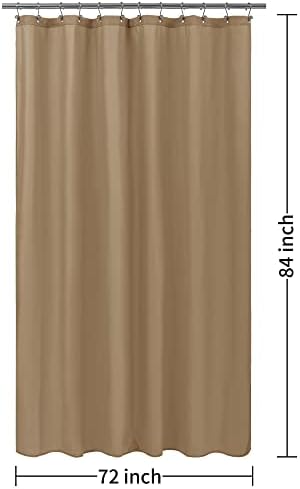 ALYVIA SPRING Extra Long Waterproof Shower Curtain or Liner Coffee, 72x84