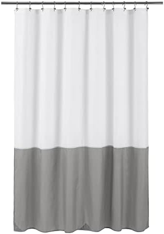 ALYVIA SPRING Waterproof Fabric Shower Curtain or Liner White/Grey, 72x72