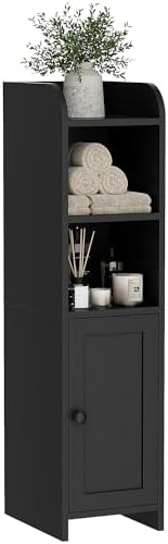 Homhedy Small Bathroom Storage Cabinet, Narrow Toilet Paper Cabinet