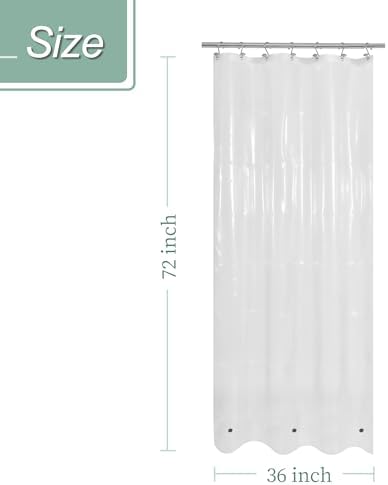 Mrs Awesome Stall Shower Curtain Liner 36x72, Clear
