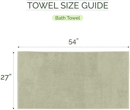 Elegant Comfort 100% Turkish Cotton Corduroy Ribbed Luxury Soft 2 Pack Bath Towels 27 x 54 Inch - Ultra Plush, Absorbent, Quick Dry, Hotel Spa Quality Towels for Bathroom Essentials, Mint Green
